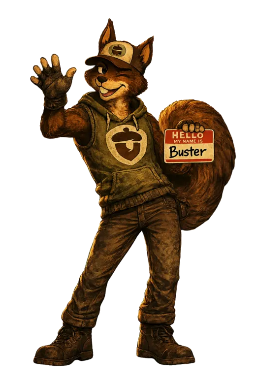 Buster waving hello
